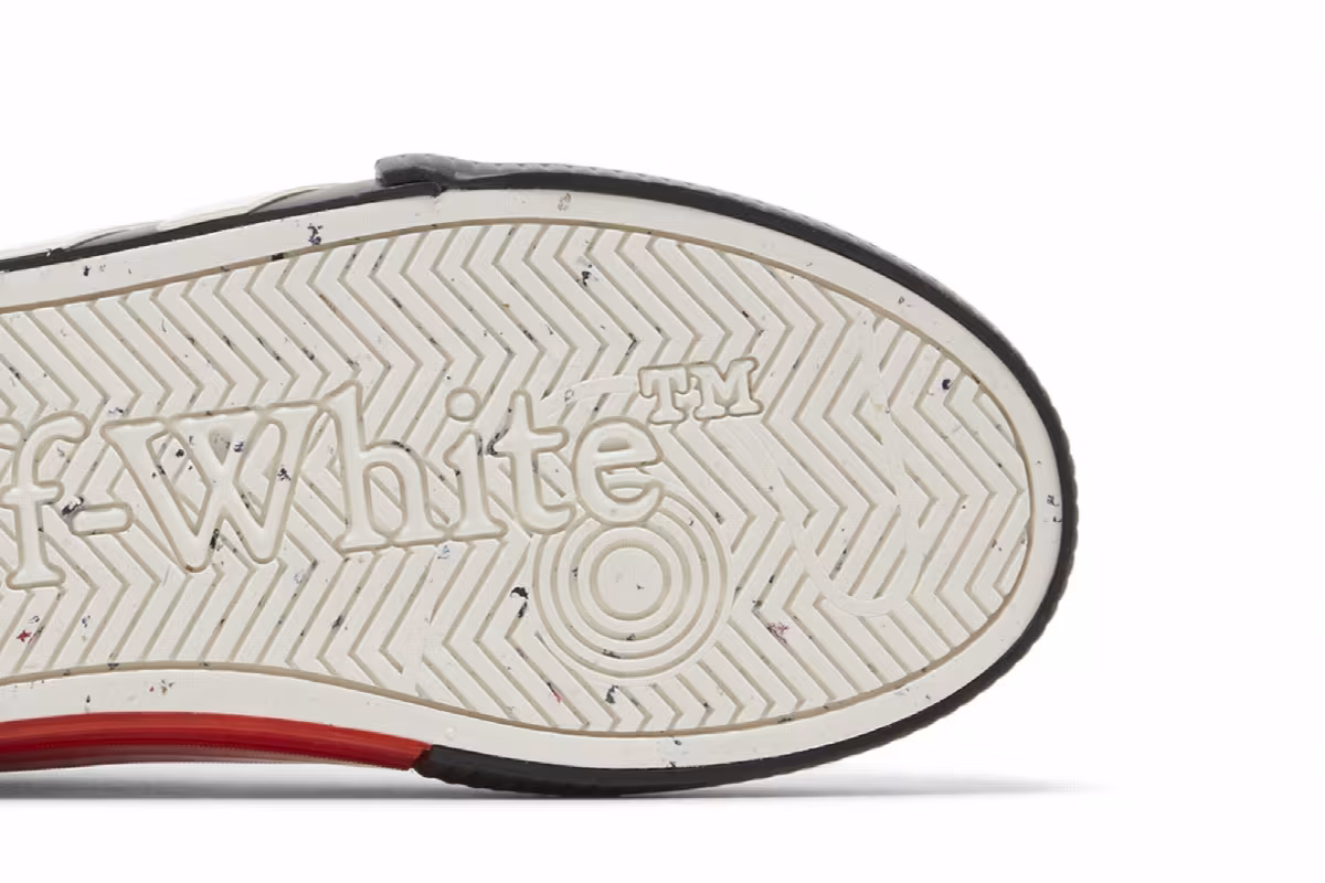 Off-White Women's Vulc Sneaker White Black, view 6