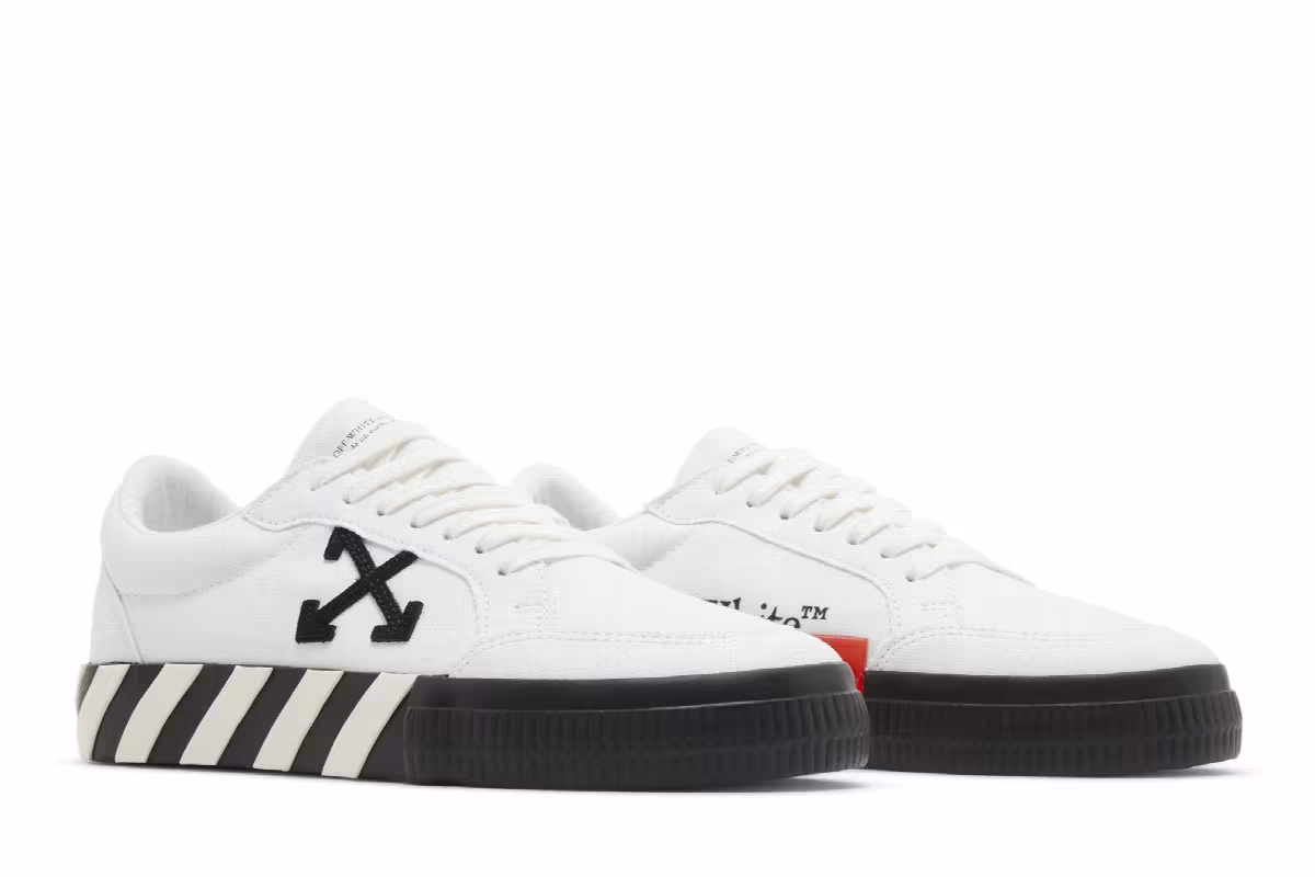 Off-White Women's Vulc Sneaker White Black, view 9