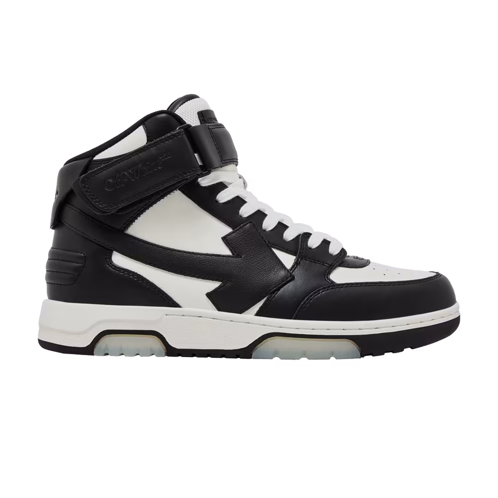 Off-White Out of Office Mid Black White Clear Sole