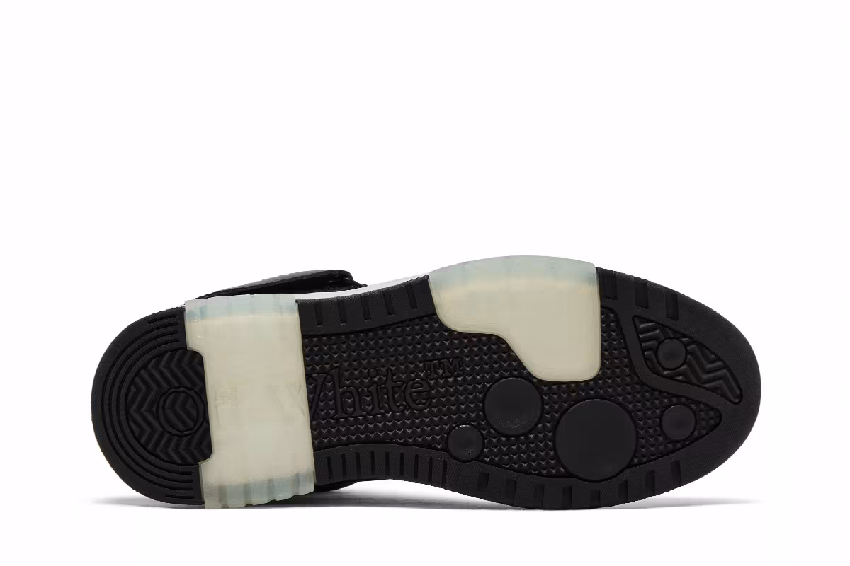 Off-White Out of Office Mid Black White Clear Sole, view 5