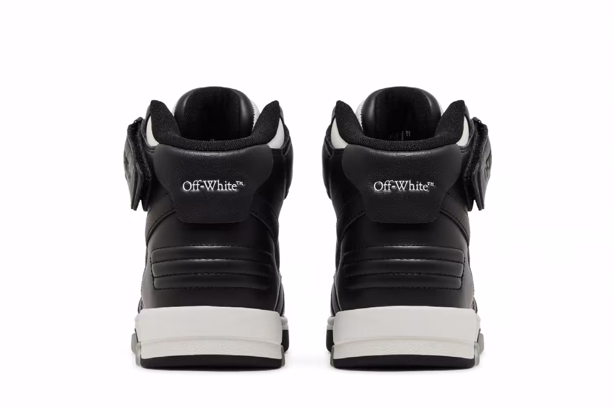 Off-White Out of Office Mid Black White Clear Sole, view 7