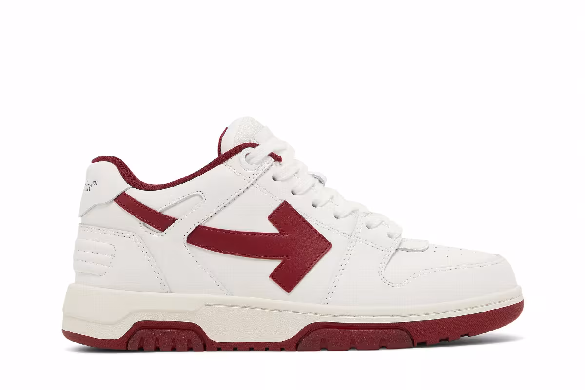 Off-White Women's Out of Office White Burgundy, view 2