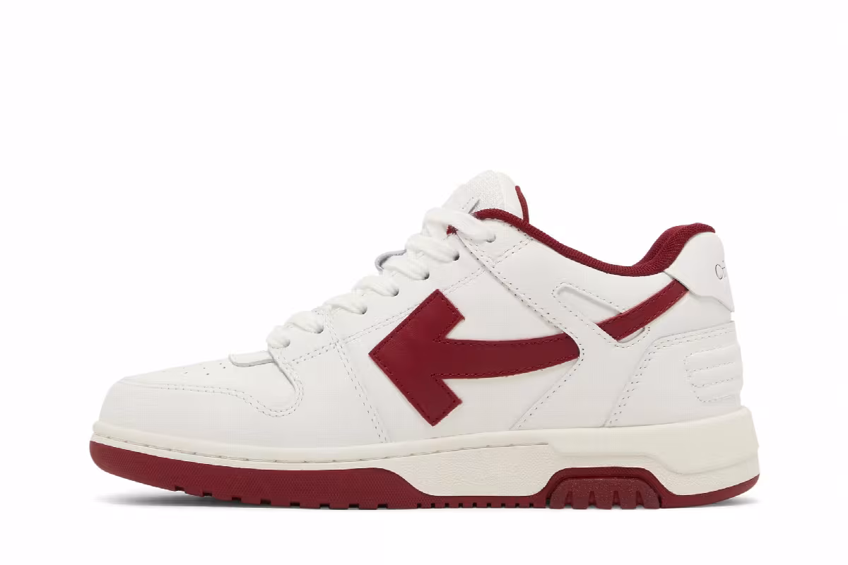 Off-White Women's Out of Office White Burgundy, view 4