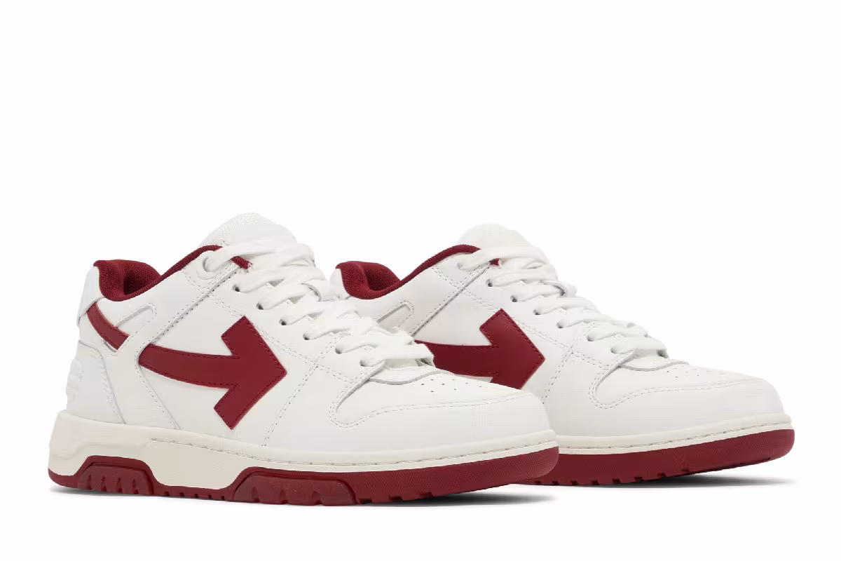 Off-White Women's Out of Office White Burgundy, view 9