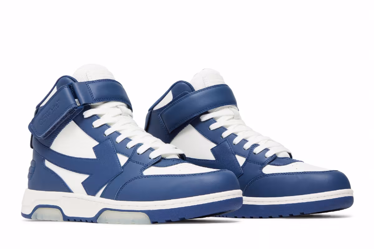 Off-White Out of Office Mid Blue White Clear Sole, view 9