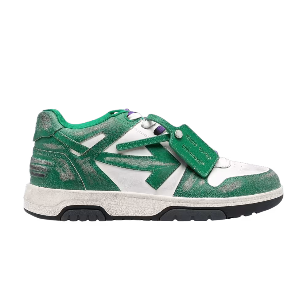 Off-White Out of Office Vintage Leather White Green