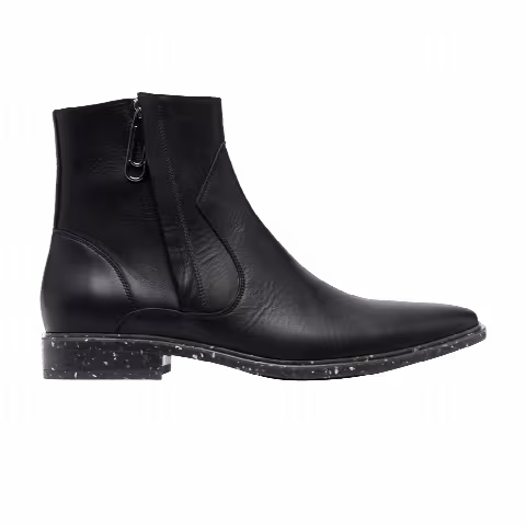 Off-White Zip-Up Paperclip Ankle Boot 'Black'