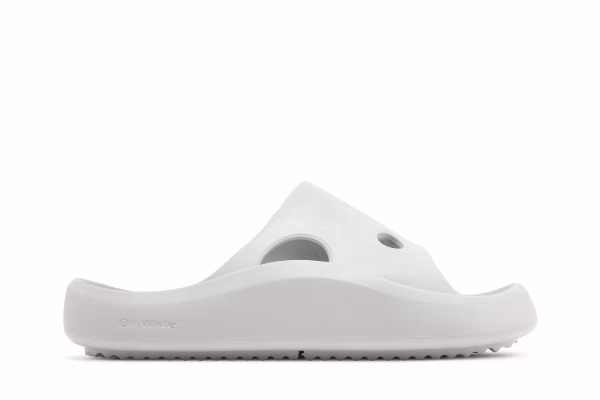 Off-White Meteor Padded Sliders Light Grey, view 2