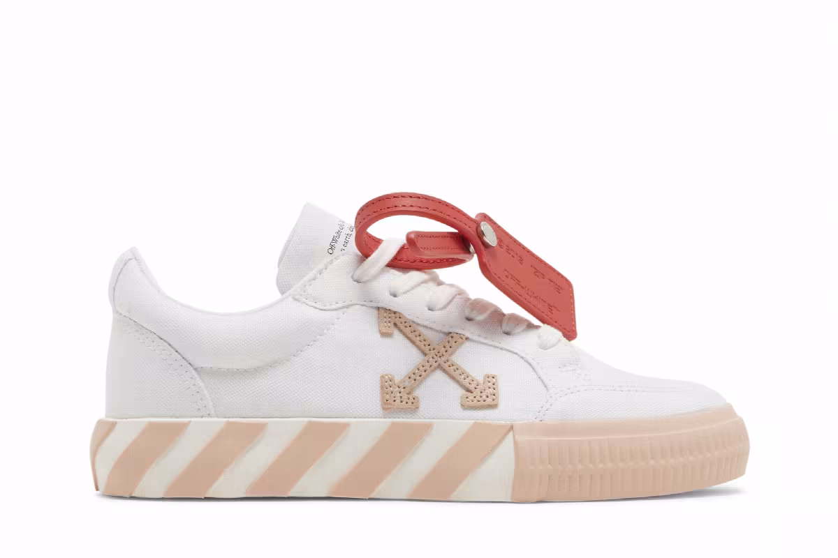 Off-White Women's Vulc Sneaker White Powder Pink, view 2