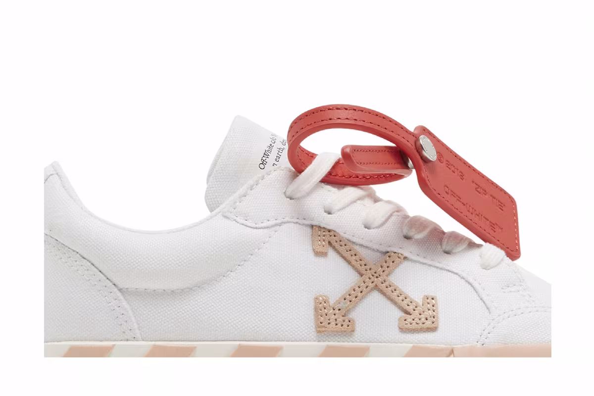 Off-White Women's Vulc Sneaker White Powder Pink, view 3