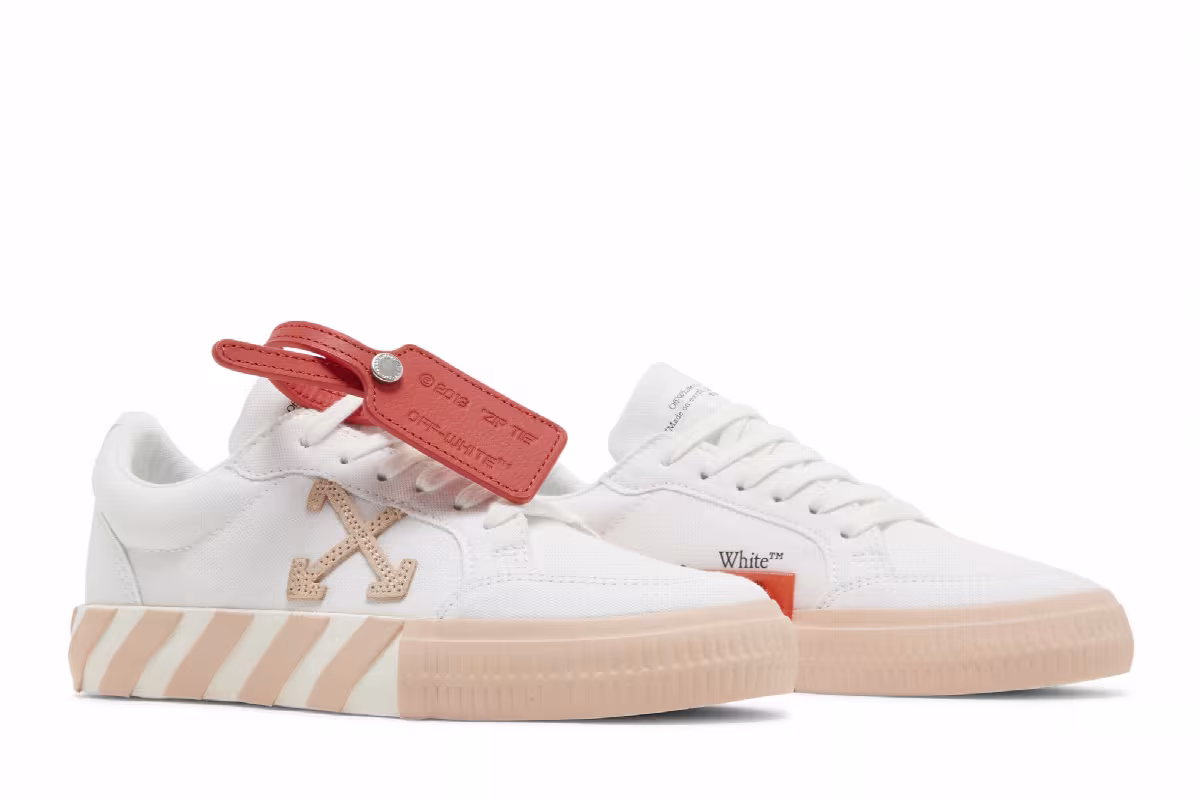 Off-White Women's Vulc Sneaker White Powder Pink, view 9