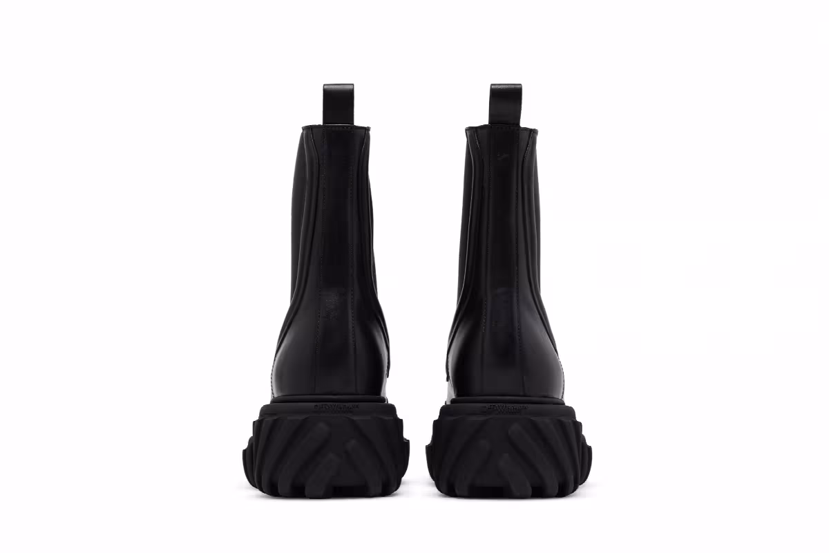 Off-White Women's Tractor Motor Chelsea Boot Black, view 7