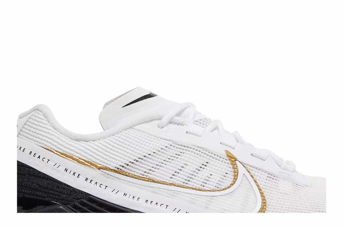 Nike Women's React Metcon Turbo Black Metallic Gold, view 3