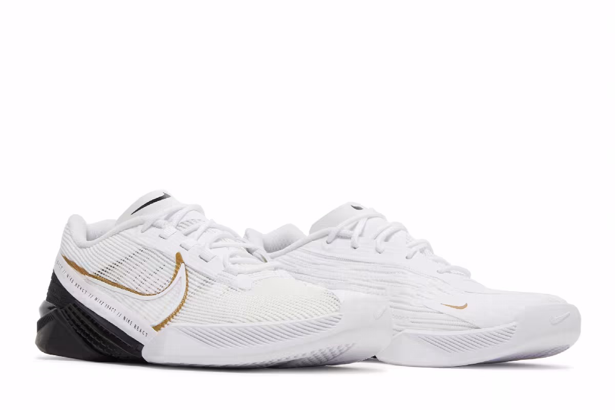 Nike Women's React Metcon Turbo Black Metallic Gold, view 9