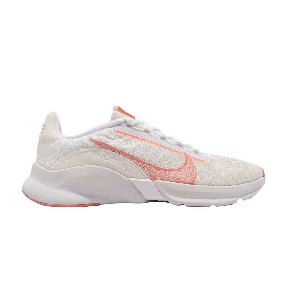 Nike Women's SuperRep Go 3 Flyknit Next Nature Light Cream Crimson Bliss