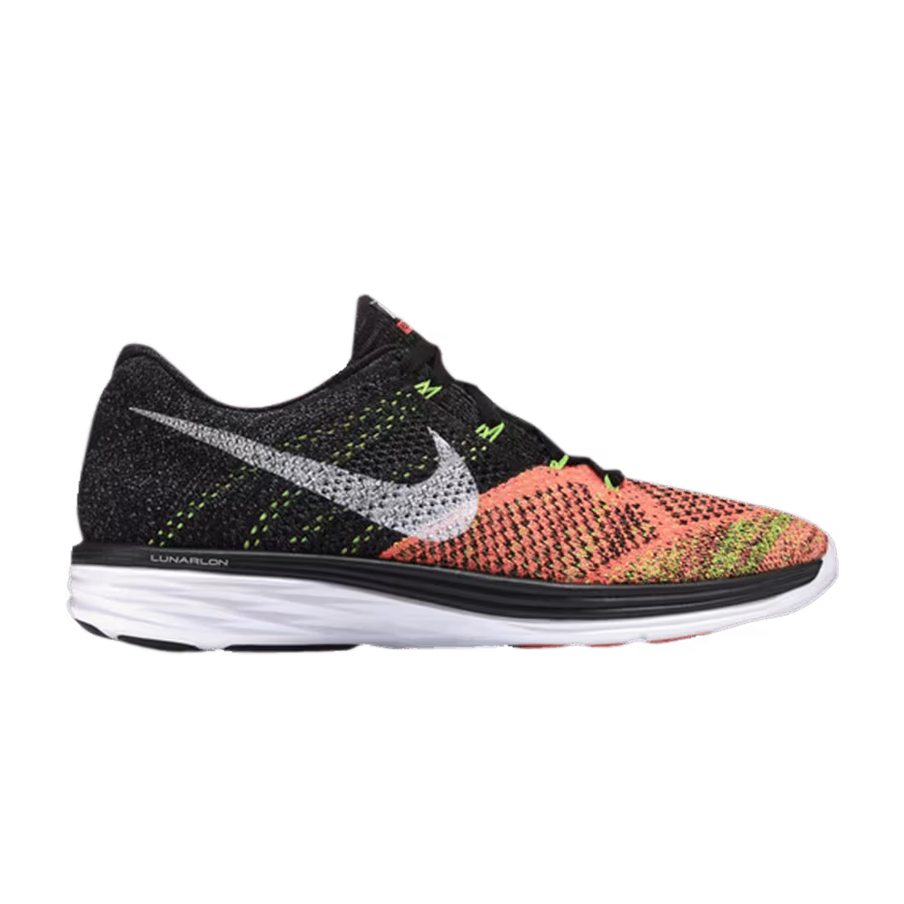 Nike Women's Flyknit Lunar 3 Black Hot Lava