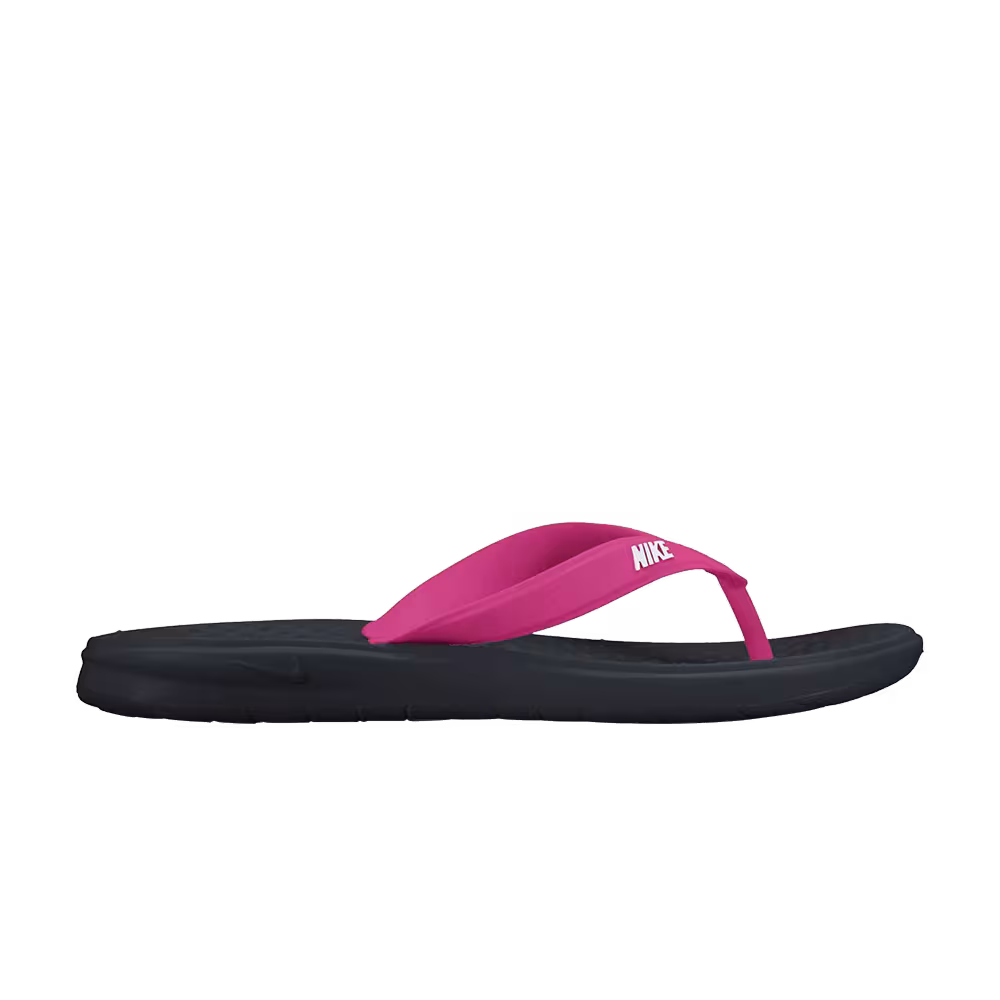 Nike Women's Solar Thong Black White Vivid Pink