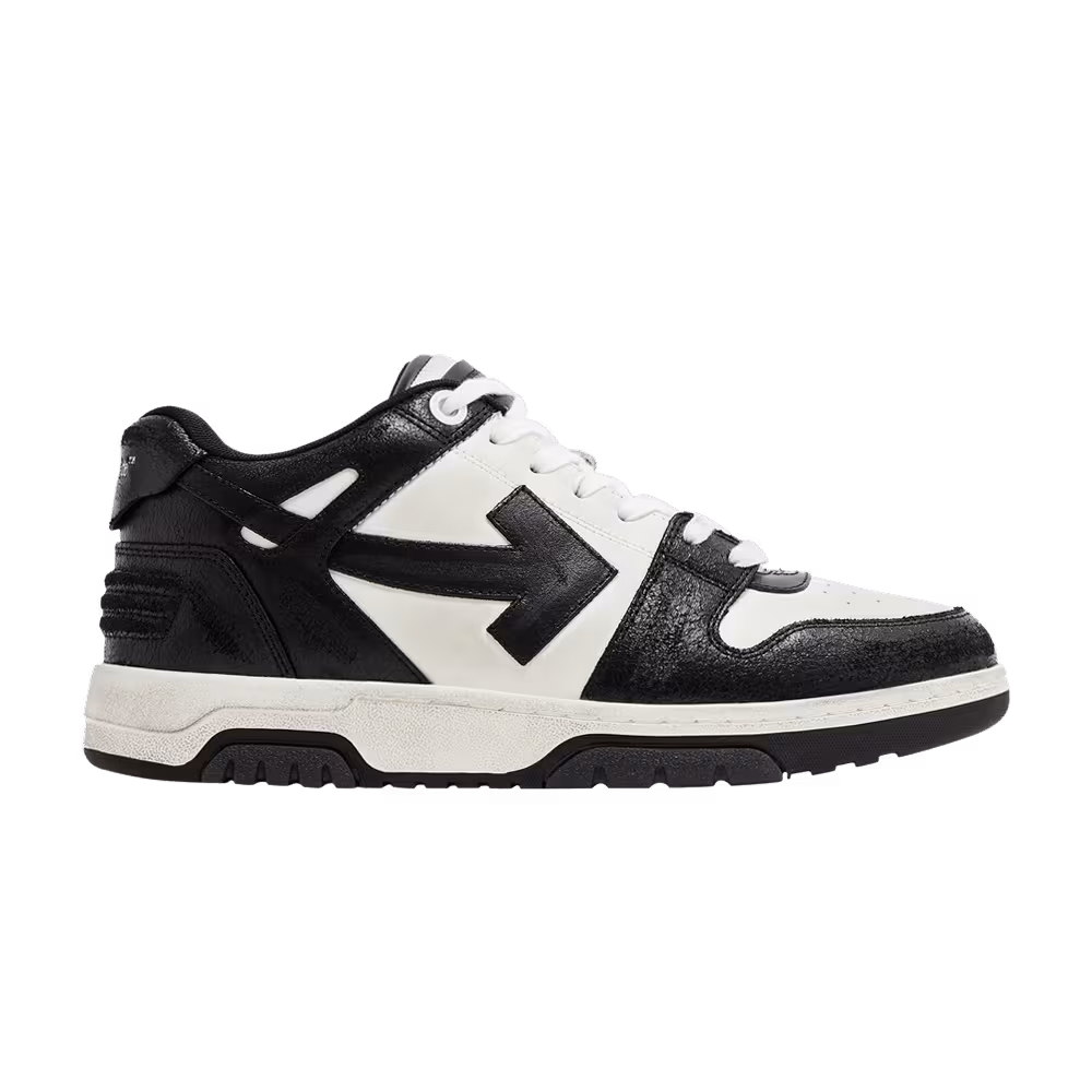 Off-White Out of Office Black White Distressed