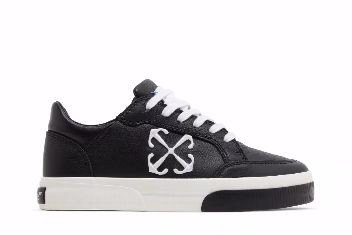 Off-White Women's New Low Vulcanized Black White, view 2