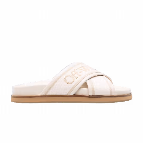 Off-White Wmns Cloud Criss Cross Sliders 'Cream White Beige'