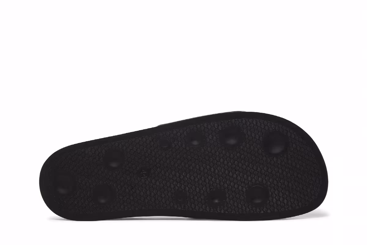 Off-White Logo Print Slide Black White, view 5