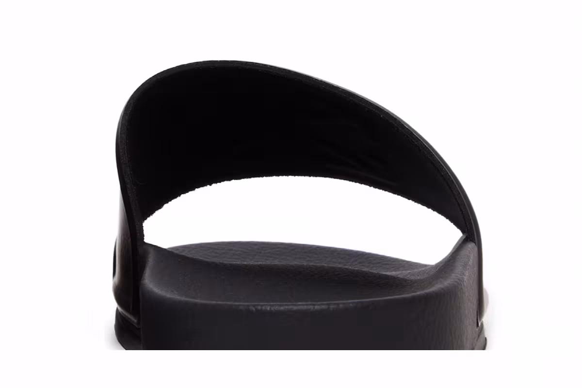 Off-White Logo Print Slide Black White, view 8