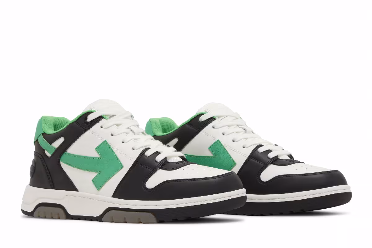 Off-White Out of Office Low Black Green, view 9