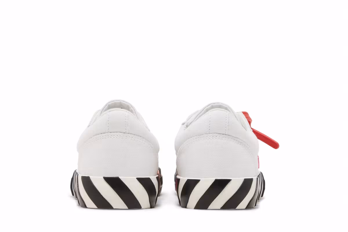 Off-White Women's Vulc Sneaker White Black Fuchsia, view 7