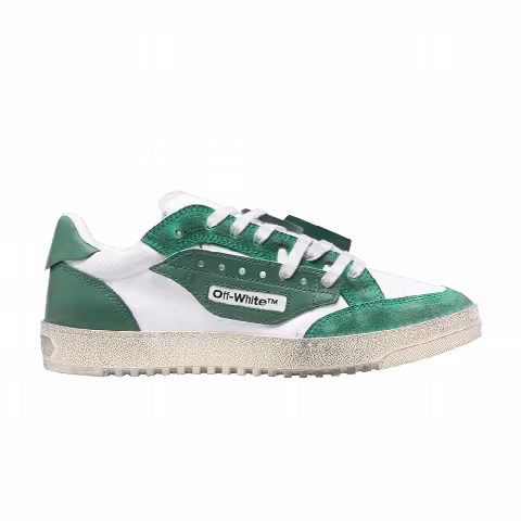 Off-White 5.0 Low 'Distressed White Dark Green'