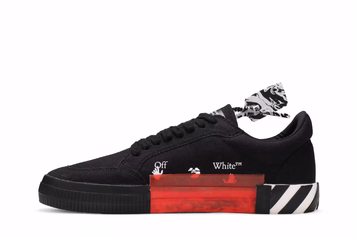 Off-White Vulc Sneaker Low Black White, view 4