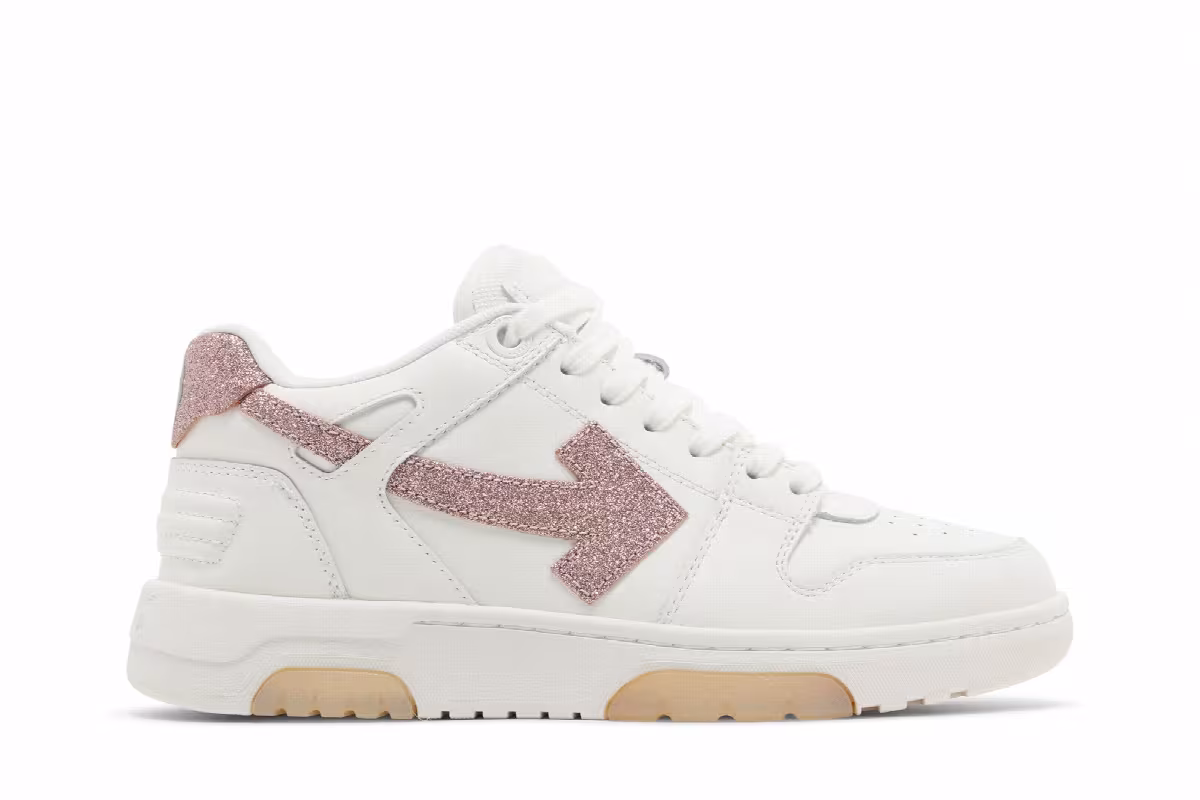 Off-White Women's Out of Office White Pink Glitter, view 2