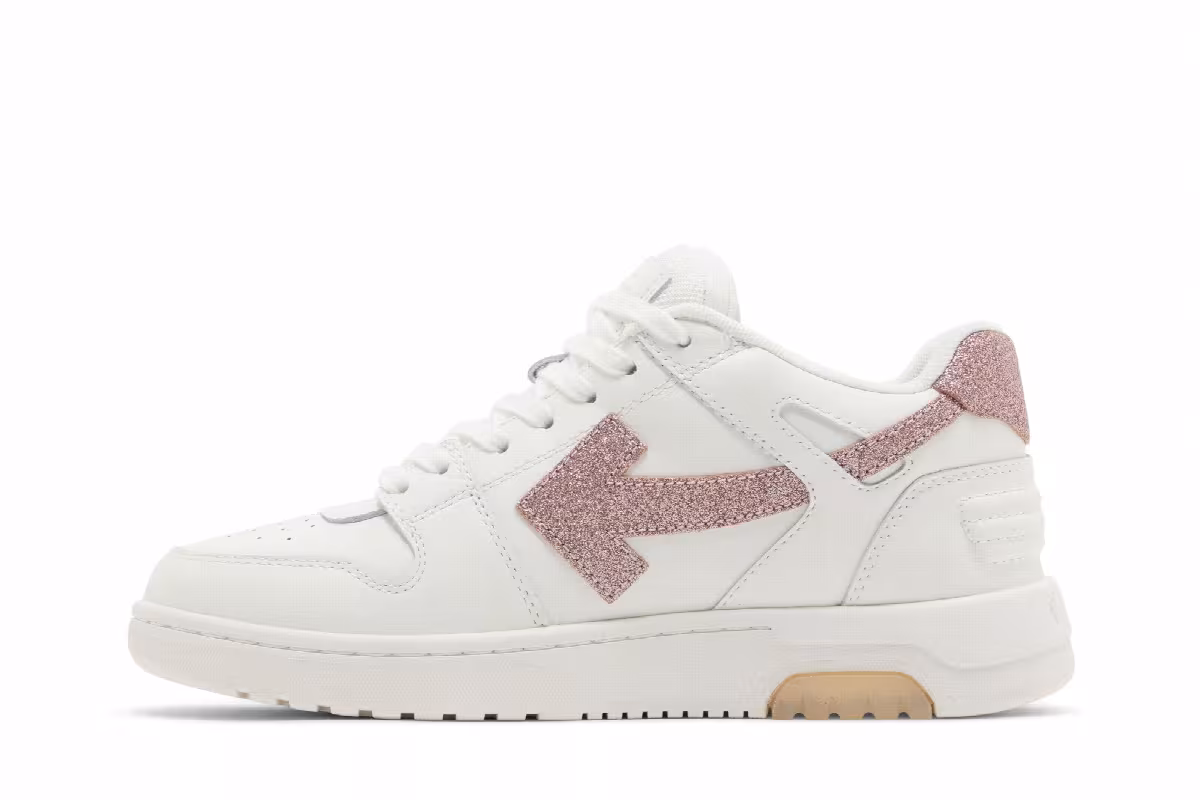 Off-White Women's Out of Office White Pink Glitter, view 4