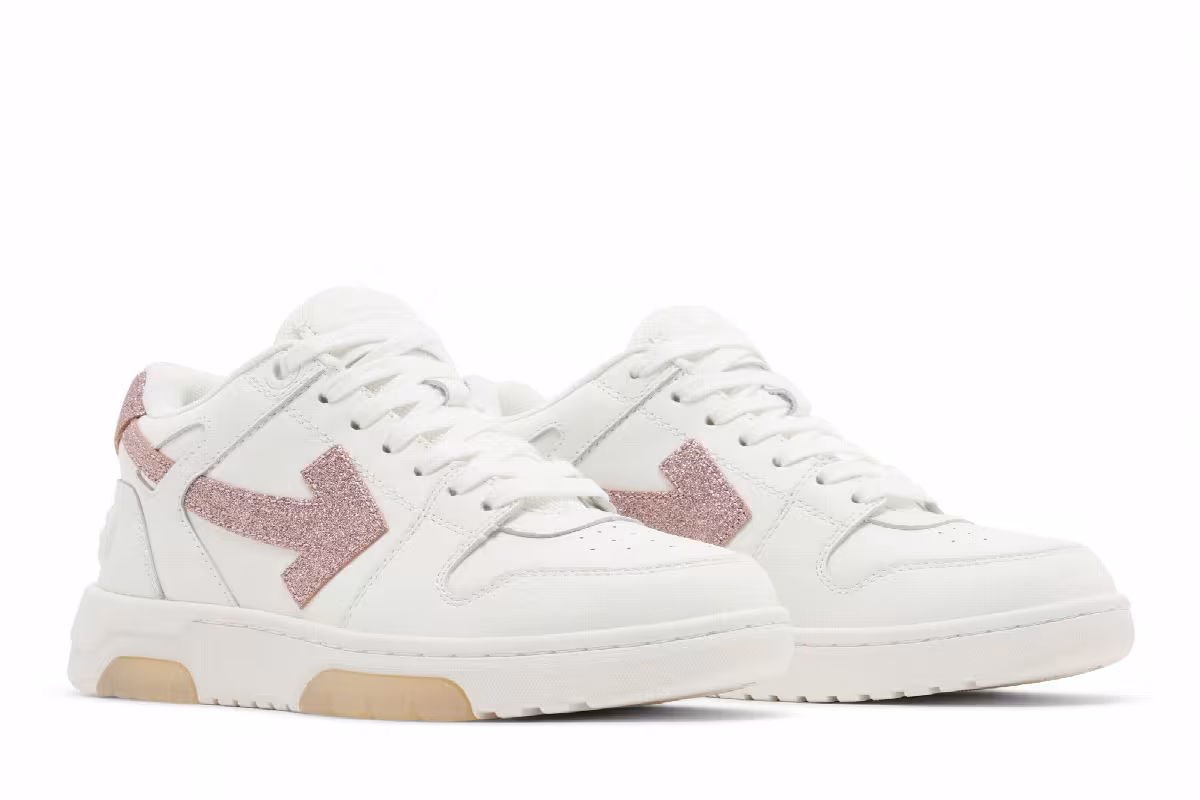 Off-White Women's Out of Office White Pink Glitter, view 9