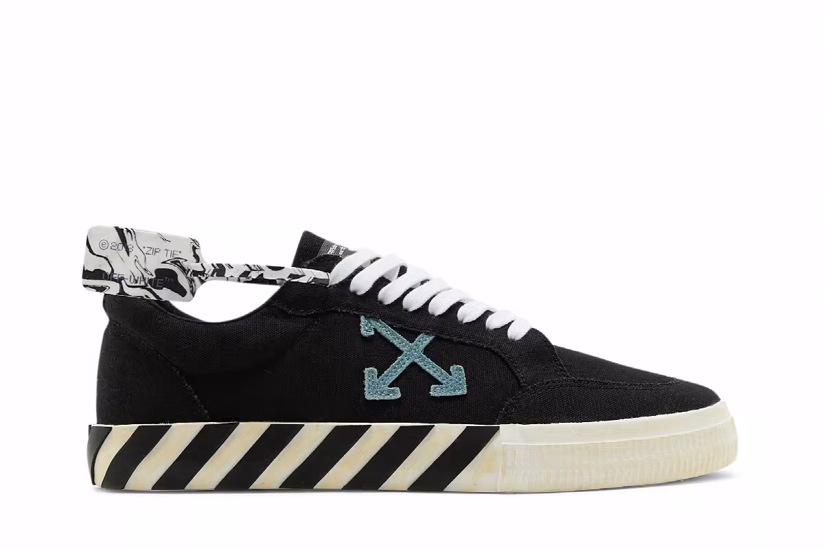 Off-White Vulc Sneaker Black White, view 2