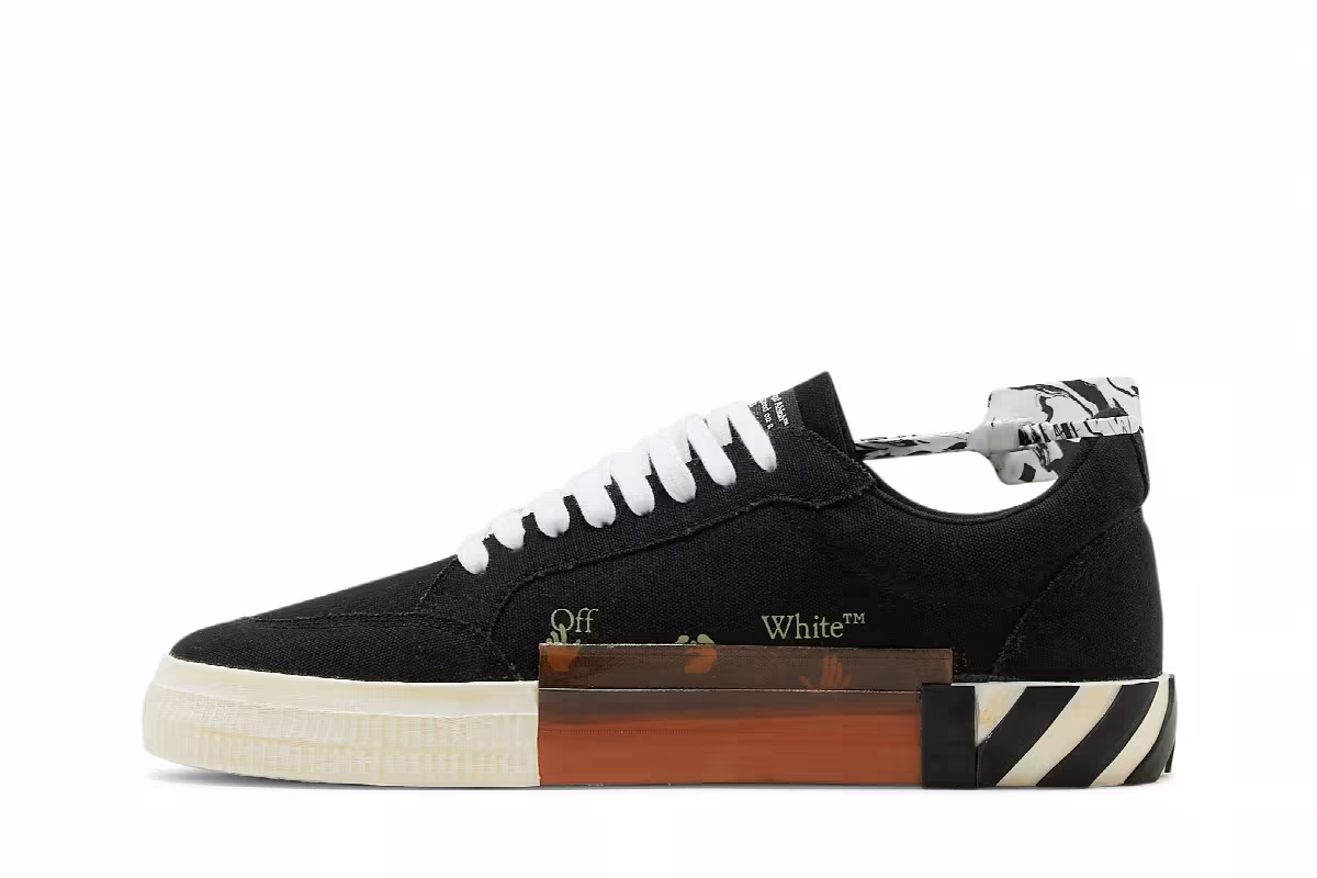 Off-White Vulc Sneaker Black White, view 4