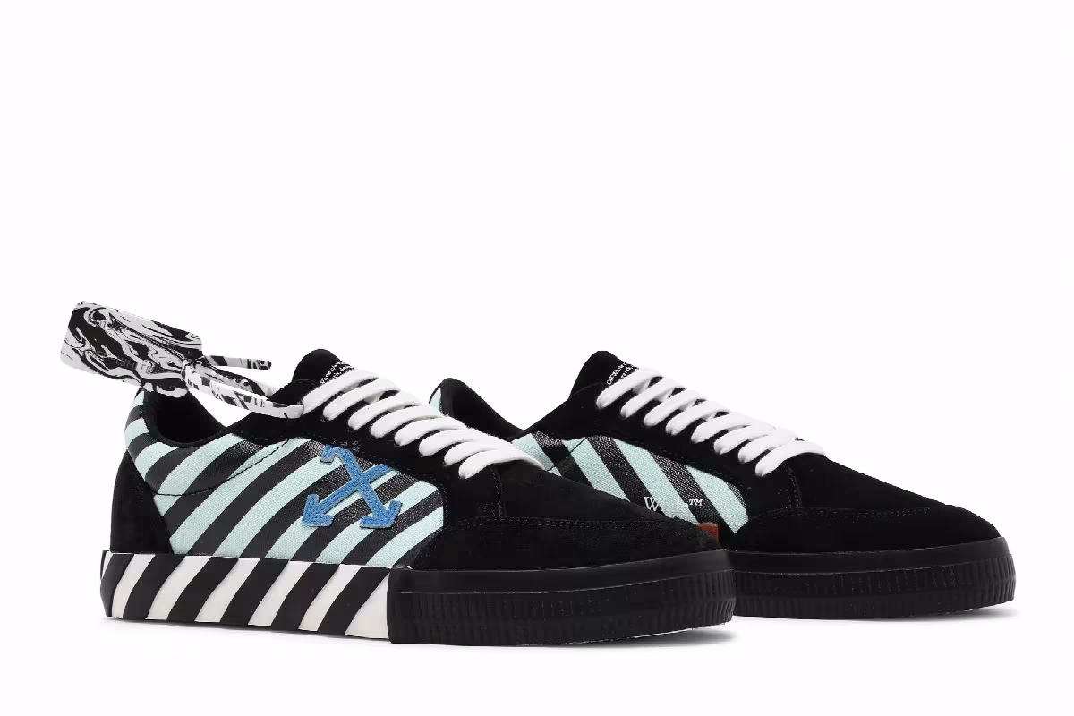 Off-White Vulc Sneaker Low Black Green, view 9