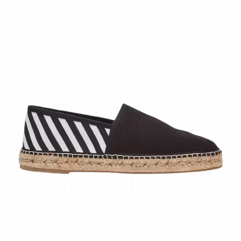 Off-White Canvas Espadrilles 'Black White Stripes'