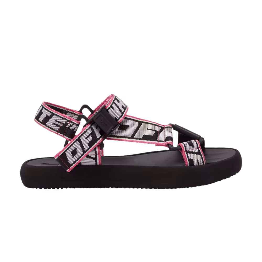 Off-White Women's Trek Logo Strap Sandal Black Pink