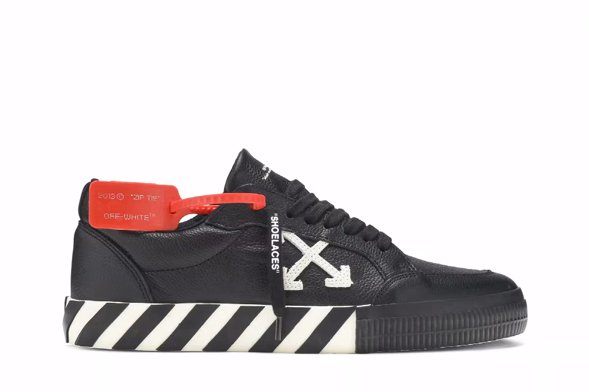 Off-White Vulcanized Low Black White, view 2