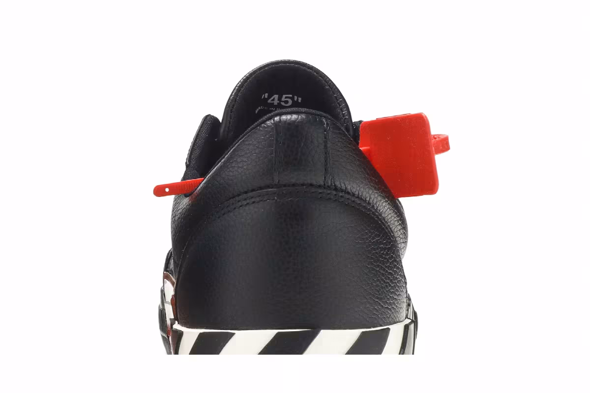 Off-White Vulcanized Low Black White, view 8