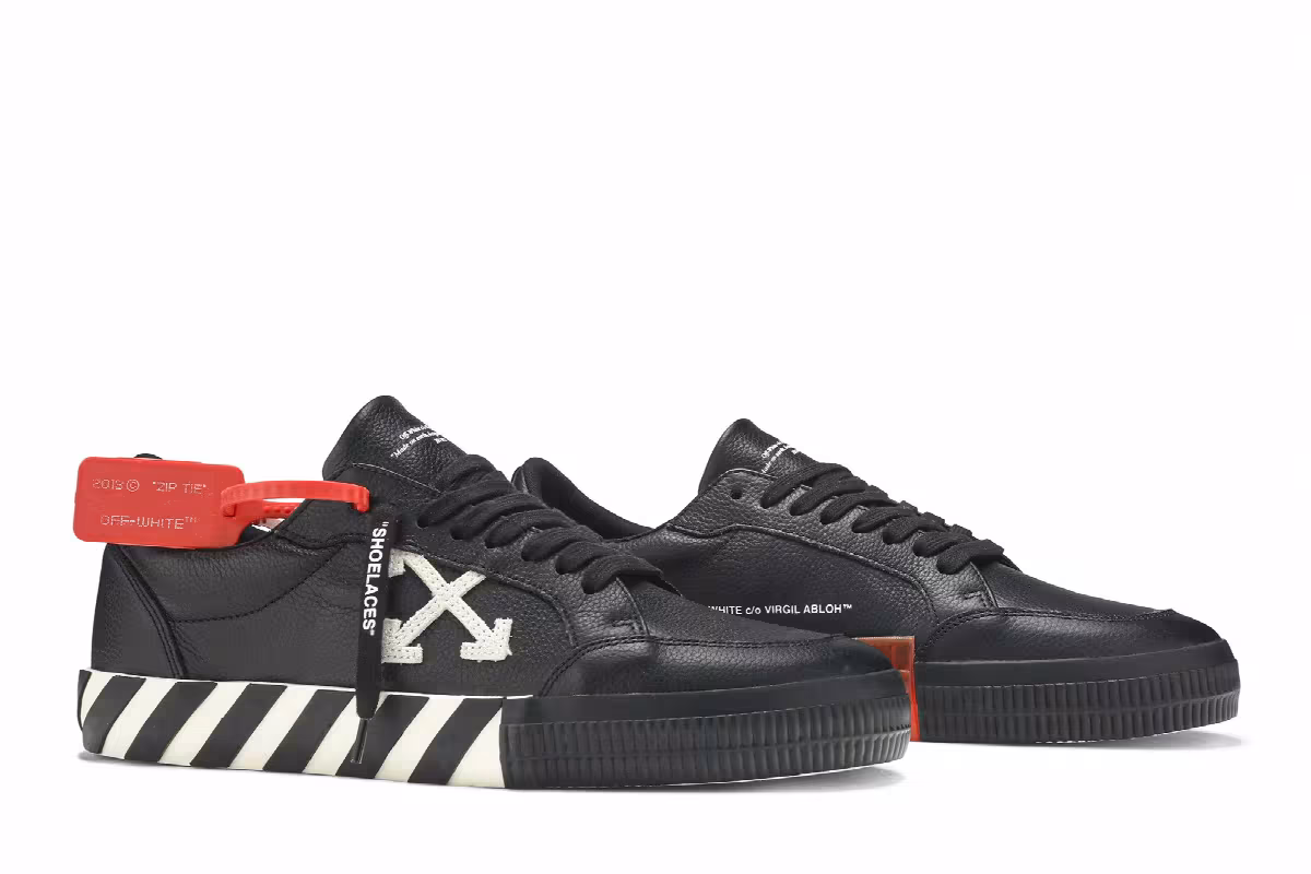 Off-White Vulcanized Low Black White, view 9