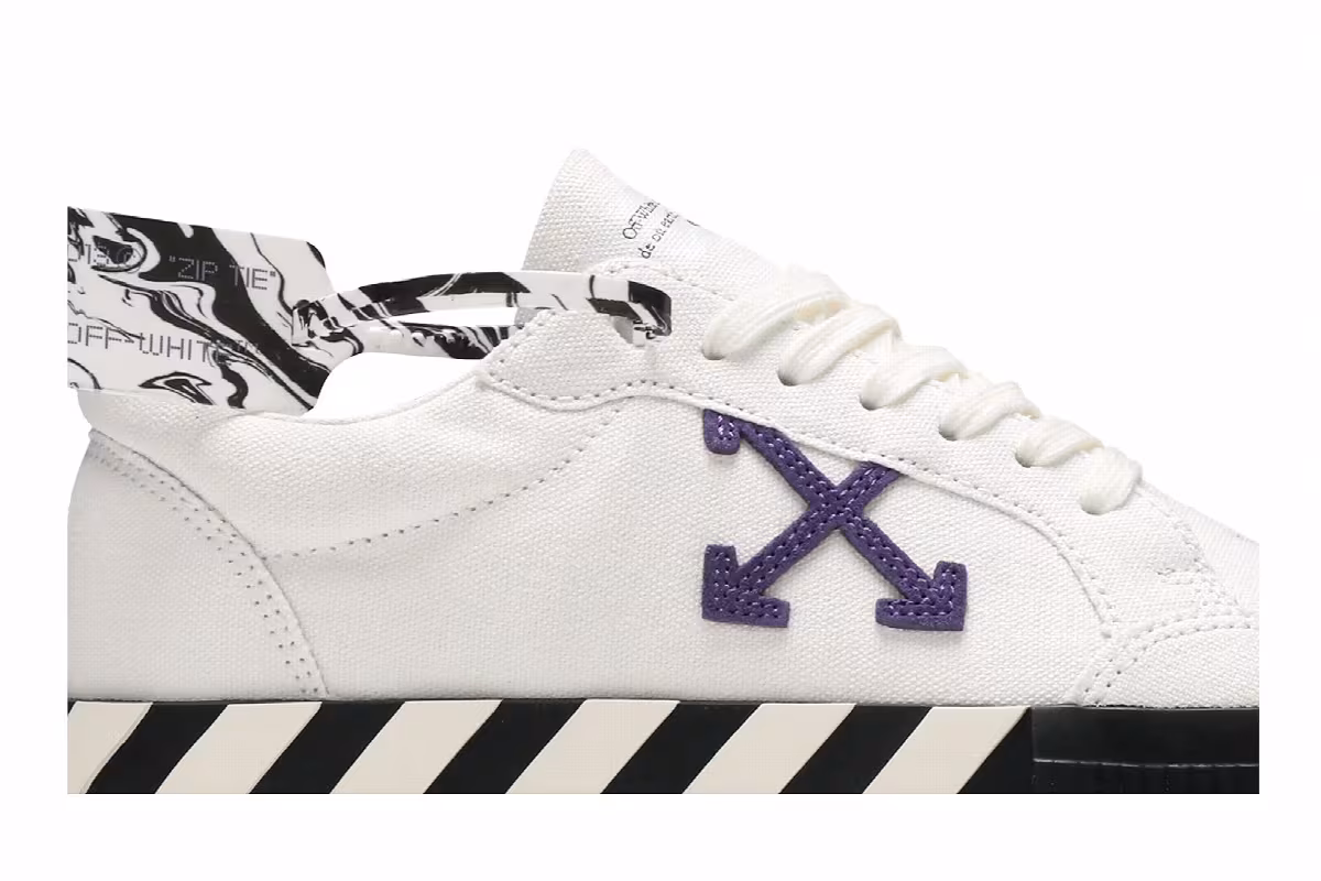 Off-White Vulc Sneaker Low White Purple, view 3