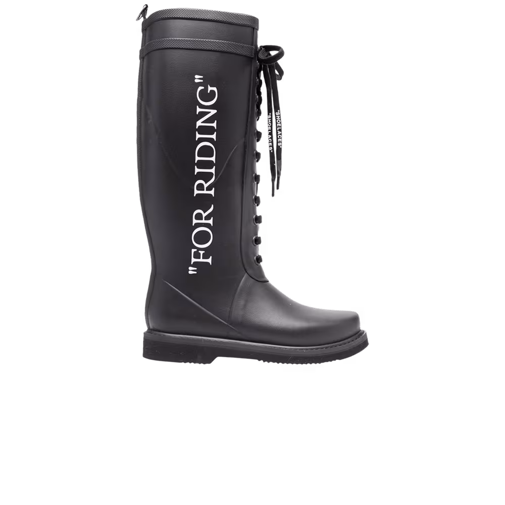 Off-White Women's Rubber Boot For Riding - Black