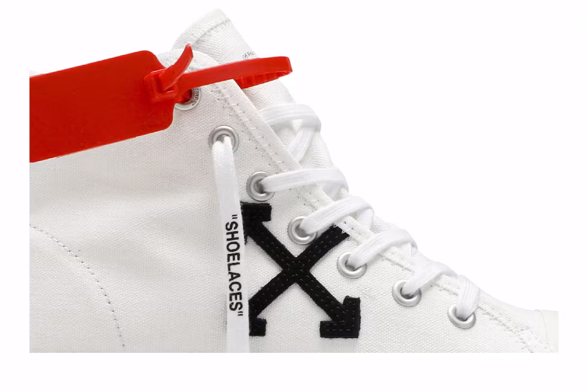 Off-White Vulc Sneaker Mid White Black, view 3