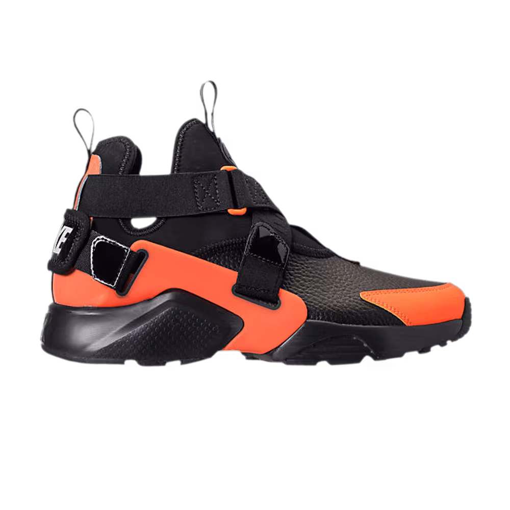 Nike Women's Air Huarache City Utility Black Total Orange