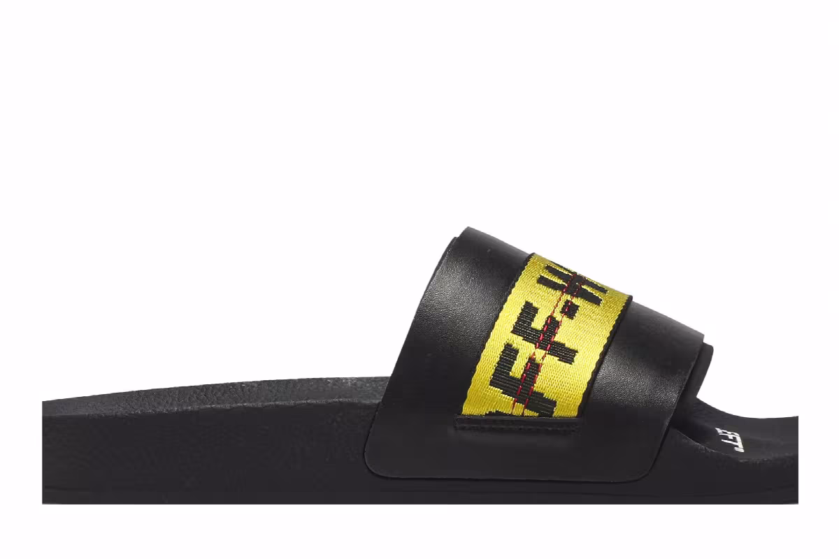 Off-White Sliders Black Yellow, view 3