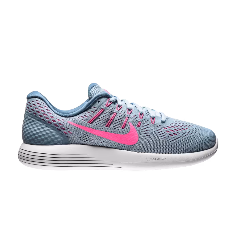 Nike Women's LunarGlide 8 Blue Grey Pink Blast