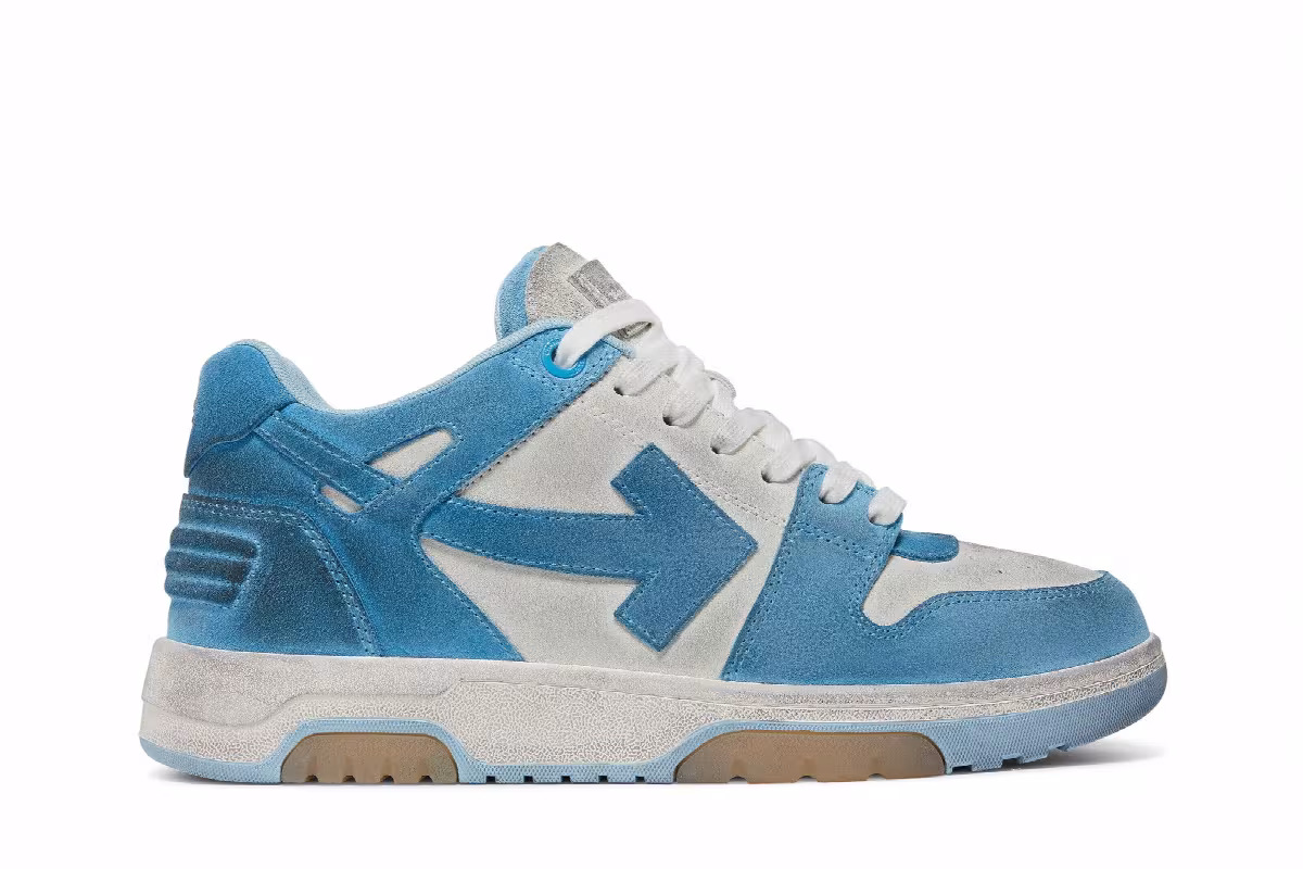Off-White Out of Office White Light Blue Suede, view 2