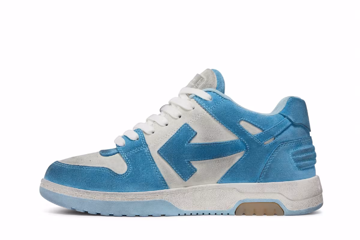 Off-White Out of Office White Light Blue Suede, view 4