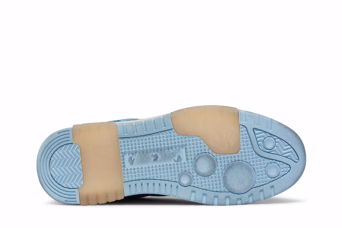 Off-White Out of Office White Light Blue Suede, view 5